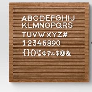 14"x 14" Wood Letter Board Brown - Threshold™